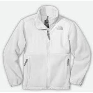 Girls The North Face Denali Jacket White Small 7/8